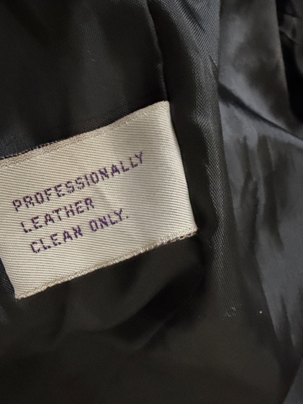 Black Double-Breasted Leather Trench Coat Vintage Sz Petite S Intl leather - Picture 5 of 5